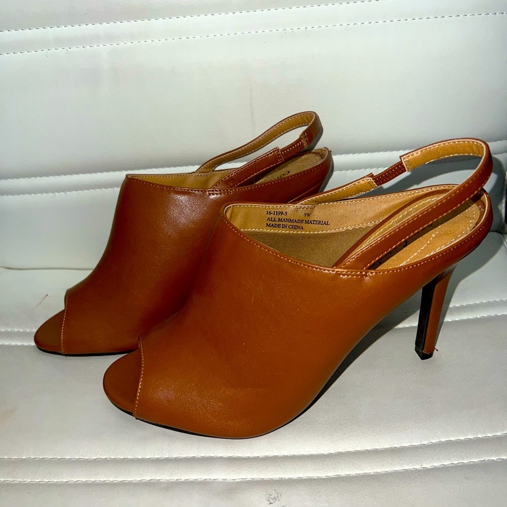 Mule slingbacks - leather